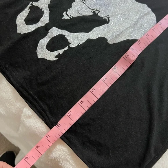 Spirit Black Skeleton Hoodie long sleeves mini Dress Costume size M - Picture 6 of 9